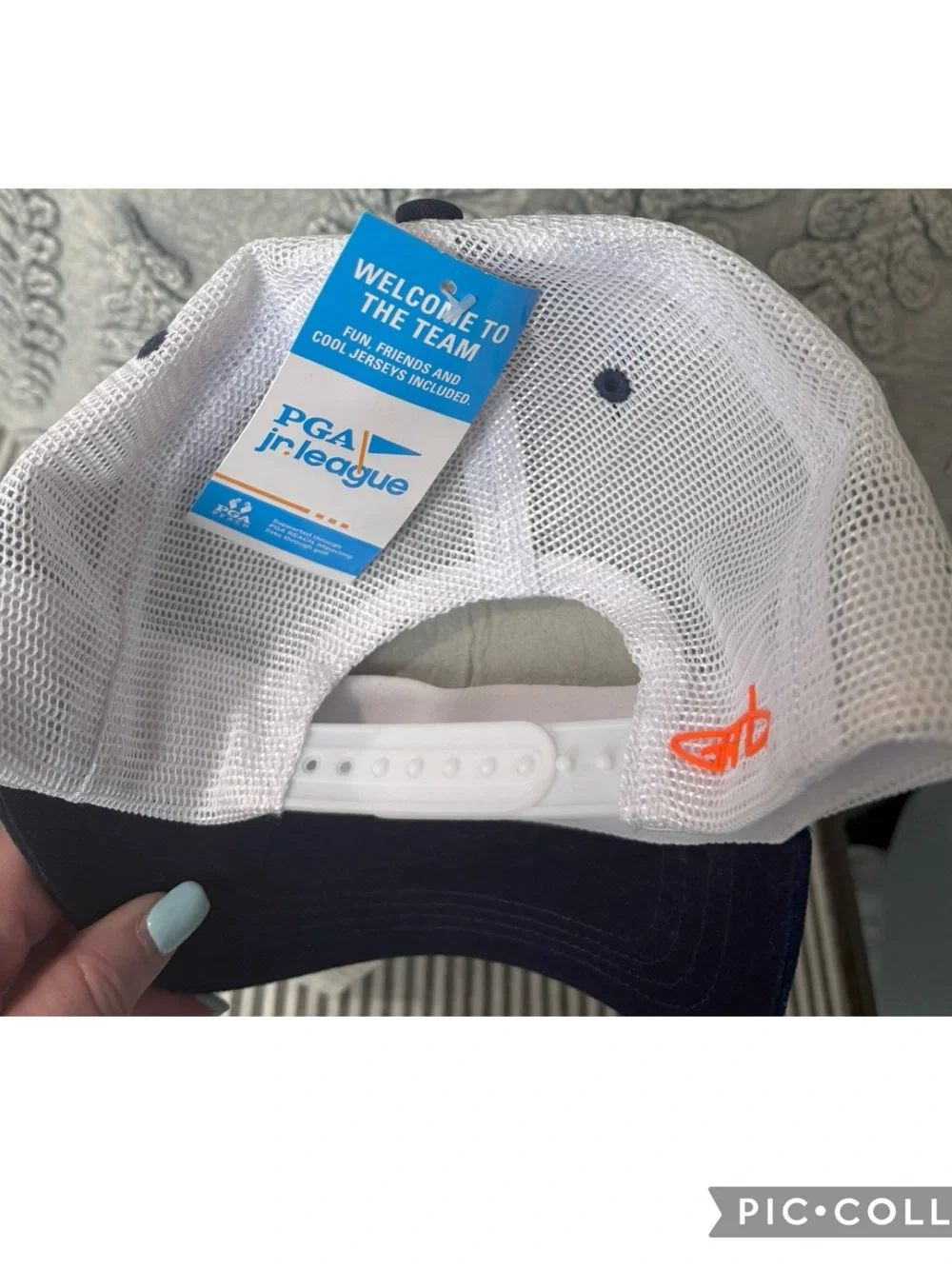 PGA Jr League Youth Golf Trucker Hat Navy White Snapback NEW